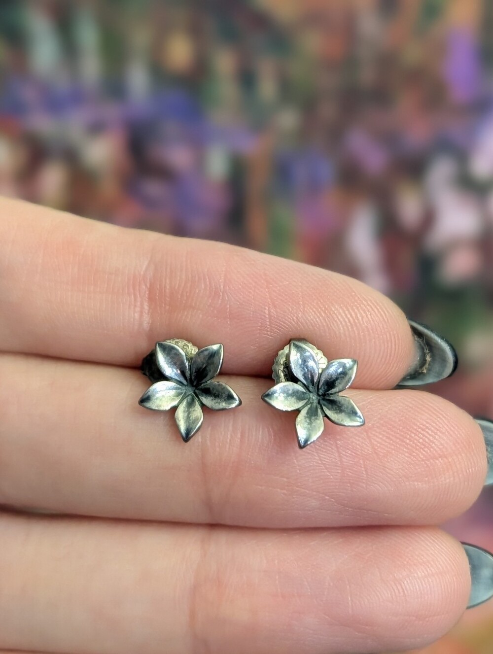 RETIRED James Avery Radiant Plumeria Studs